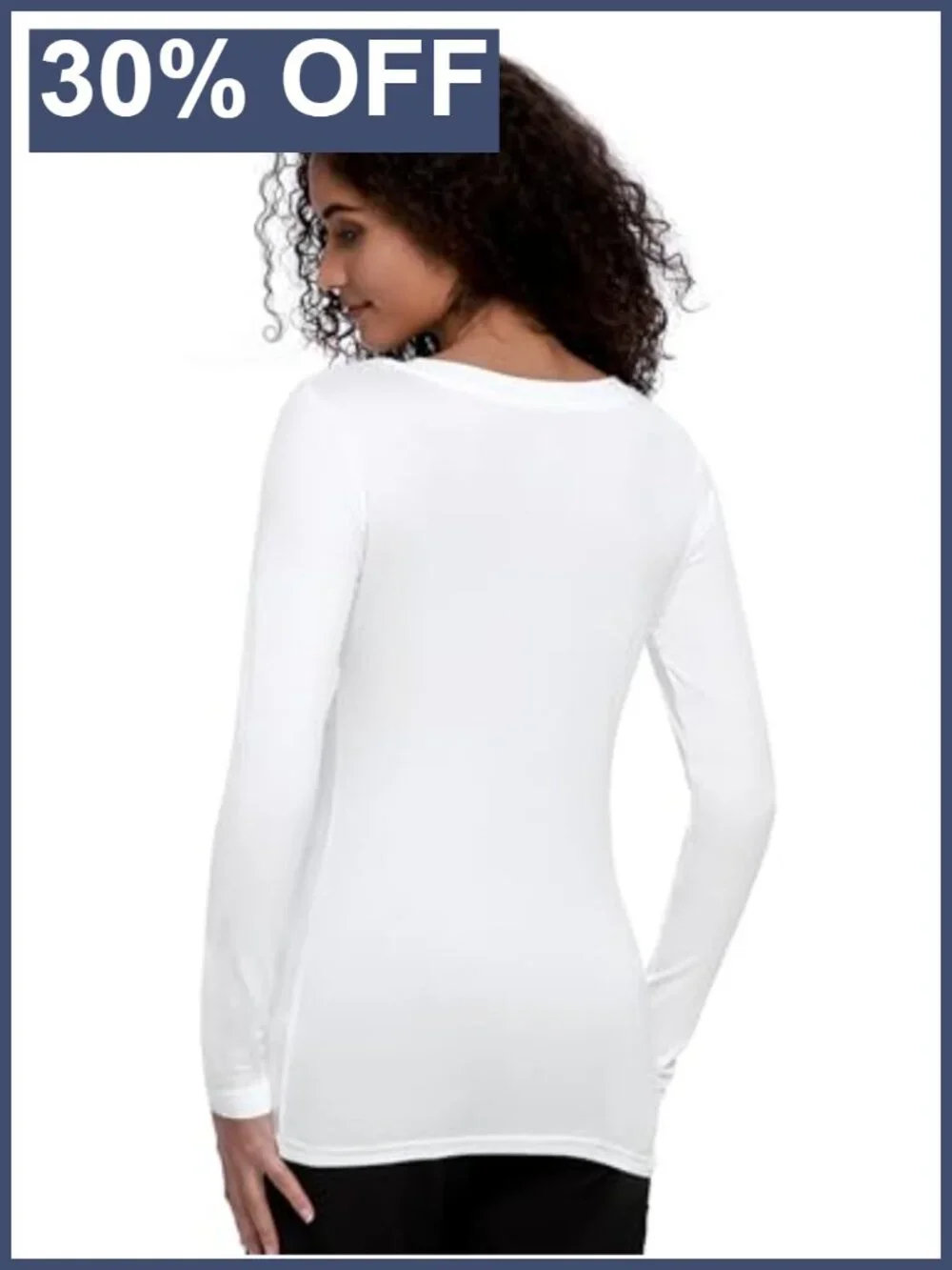 2 Pack Women's Long Sleeve Underscrub Crew Neck Slim Fit Wrinkle Resistant